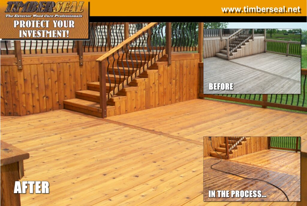 timberseal pro-uv oil finish colors, cedardeck before during and after