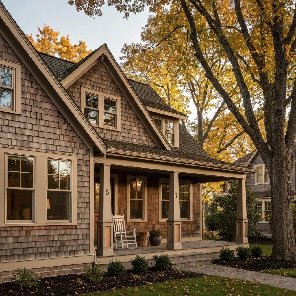 Halloween curb appeal with clean home exterior and festive decorations